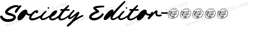 Society Editor字体转换